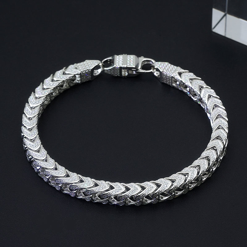 Moissanite Franco Bracelet